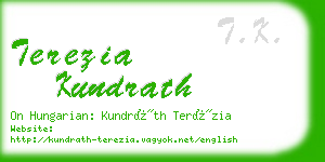 terezia kundrath business card